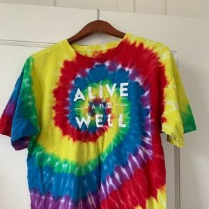 Beautiful tie dye shirt - alive and well brand seattle brand